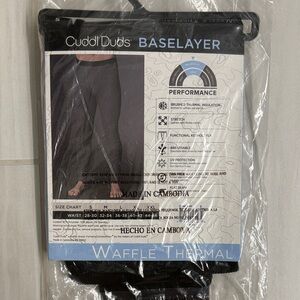 Cuddl Duds Black Waffle Thermal Baselayer